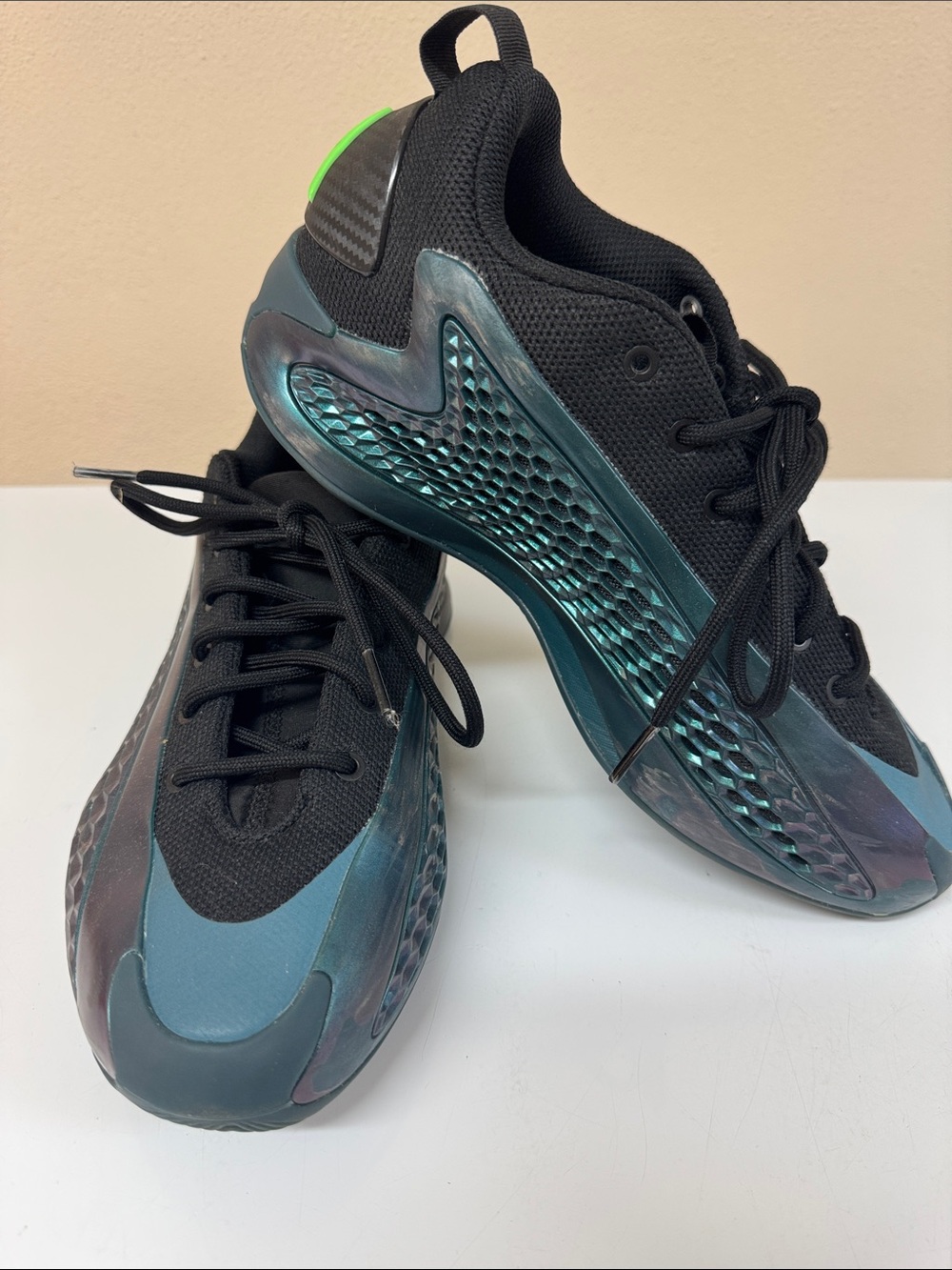 Adidas Men's Athletic Volleyball Sneakers in Black and Teal